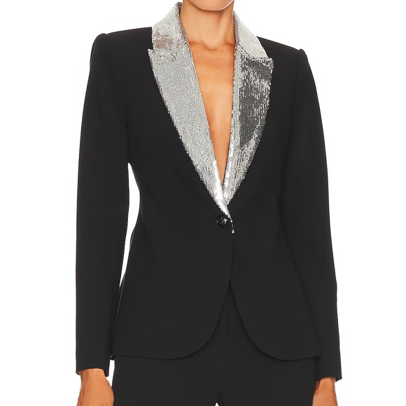 πHPπLagence clementine sequin lapel black blazer - Picture 5 of 11